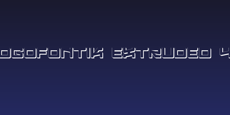 Logofontik Extruded 4F Social Header