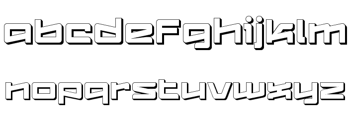 Logofontik Extruded 4F Fonte MINÚSCULAS