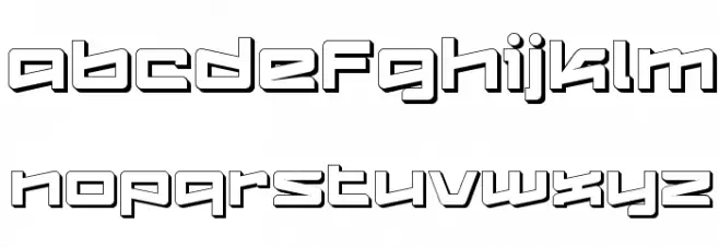 Logofontik Extruded 4F Polices MINUSCULES
