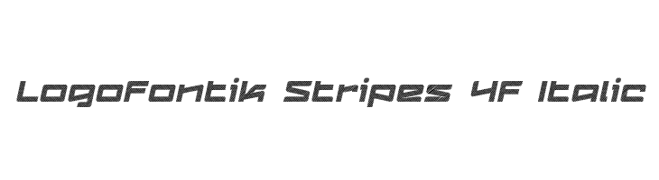 Logofontik Stripes 4F Italic Fonte