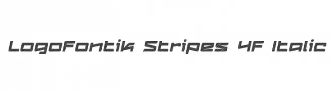 Logofontik Stripes 4F Italic  नि: शुल्क फ़ॉन्ट्स डाउनलोड