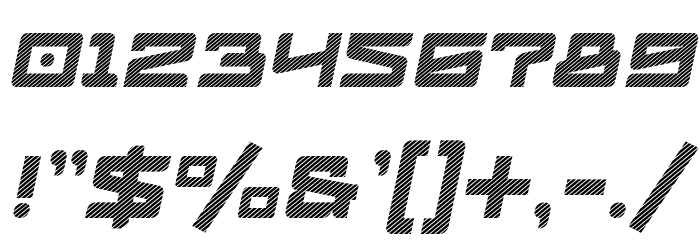 Logofontik Stripes 4F Italic Font OTHER CHARS