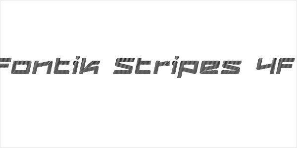 Logofontik Stripes 4F Italic Logo