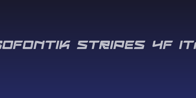 Logofontik Stripes 4F Italic Social Header