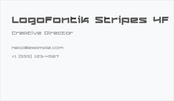 Logofontik Stripes 4F Business Card