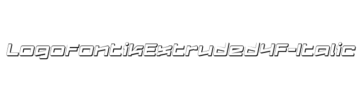 LogofontikExtruded4F-Italic Fonte