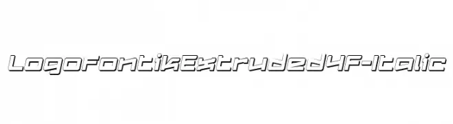 LogofontikExtruded4F-Italic  Descarca Fonturi Gratis