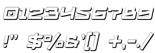 LogofontikExtruded4F-Italic خط محارف أخرى