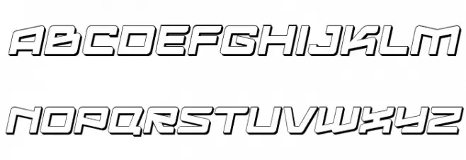 LogofontikExtruded4F-Italic Schriftart Groß