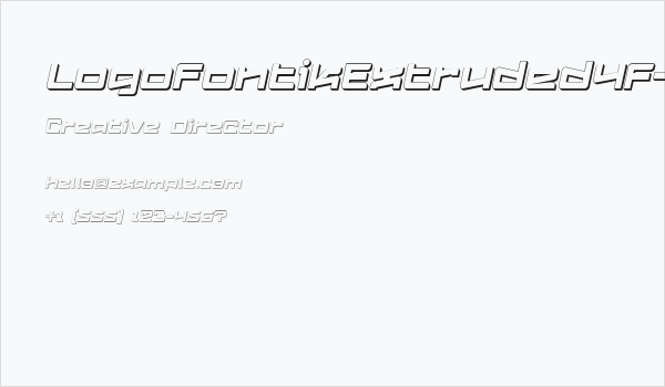 LogofontikExtruded4F-Italic Business Card