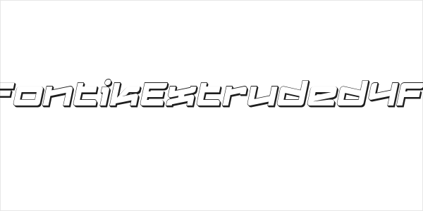 LogofontikExtruded4F-Italic Logo
