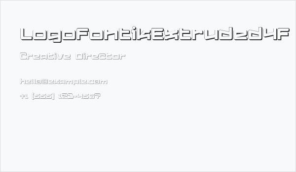 LogofontikExtruded4F Business Card