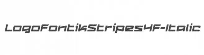 LogofontikStripes4F-Italic  Descarca Fonturi Gratis