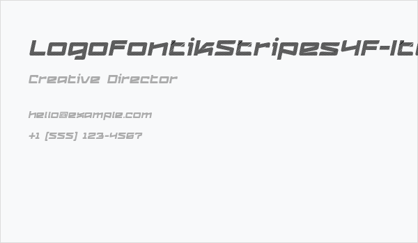 LogofontikStripes4F-Italic Business Card