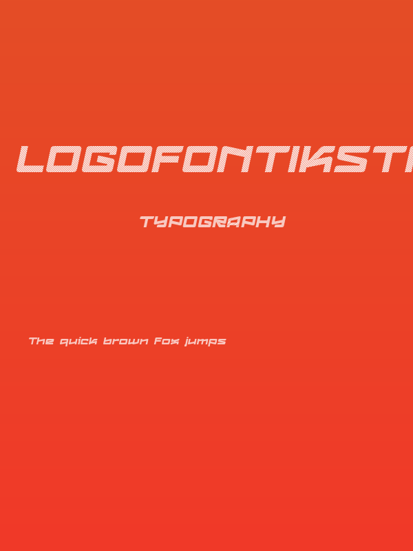LogofontikStripes4F-Italic Poster