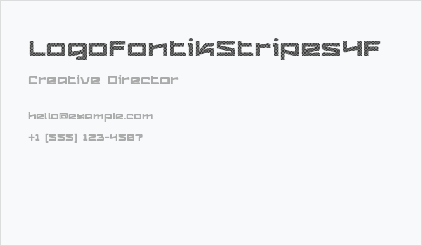 LogofontikStripes4F Business Card