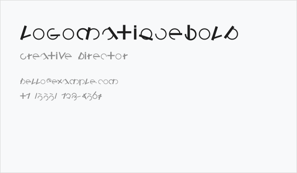 LogomatiqueBold Business Card