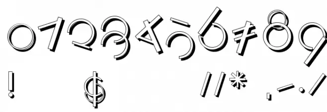 LogomatiqueShadow Font OTHER CHARS