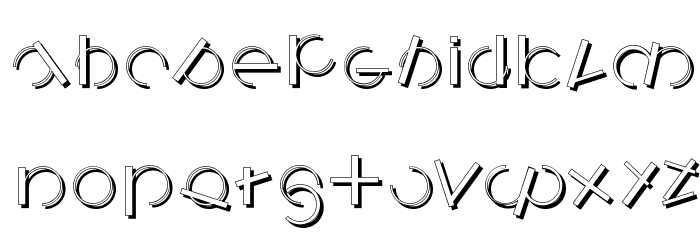 LogomatiqueShadow Font LOWERCASE