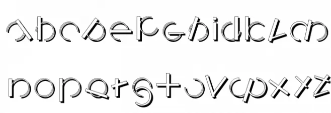 LogomatiqueShadow Font LOWERCASE
