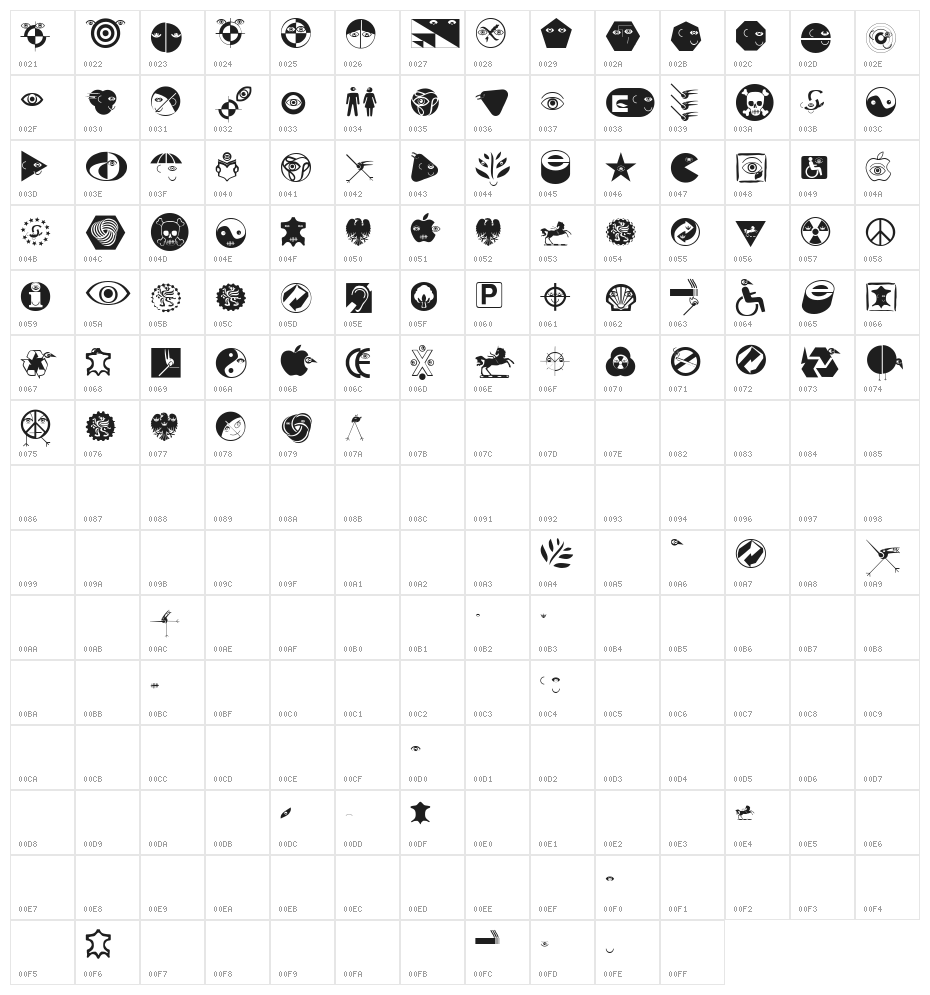 LogosLogo Character Map