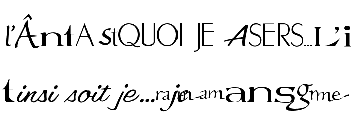 LogosMylneFarmerRegular Font LOWERCASE