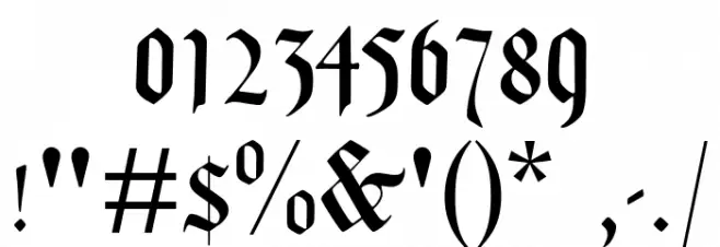 Lohengrin UNZ1 Font OTHER CHARS