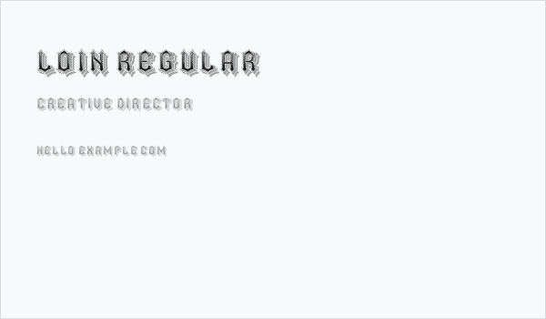 Loin Regular Business Card