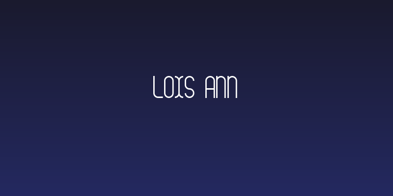 Lois Ann Social Header