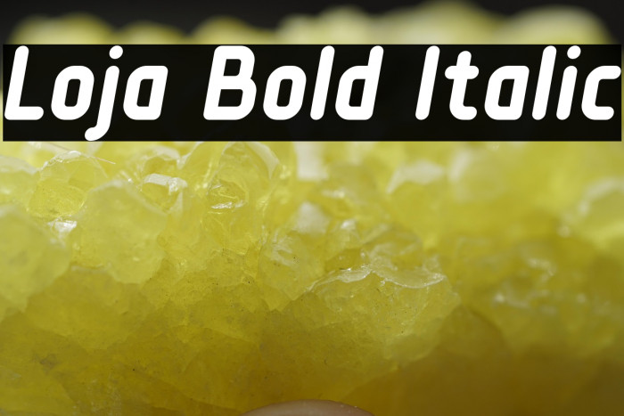 Loja Bold Italic Example 1