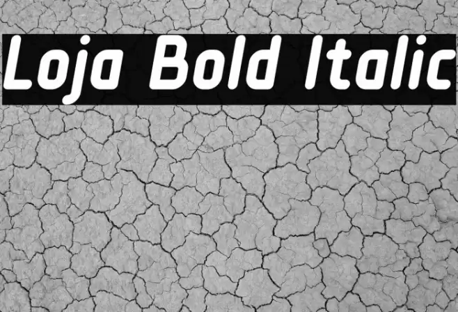 Loja Bold Italic Font examples
