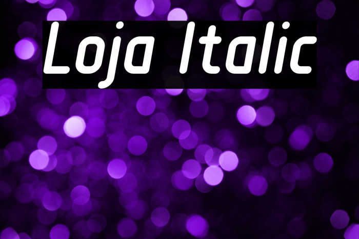 Loja Italic Example 1