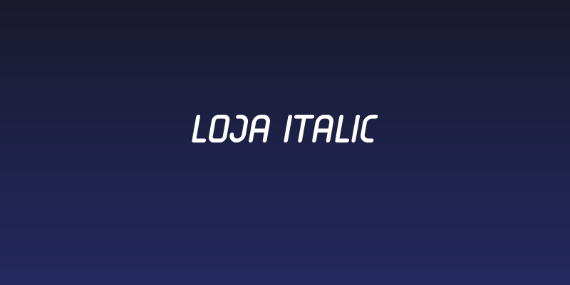 Loja Italic Social Header