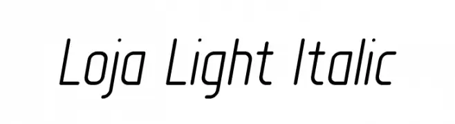 Loja Light Italic  Descarca Fonturi Gratis