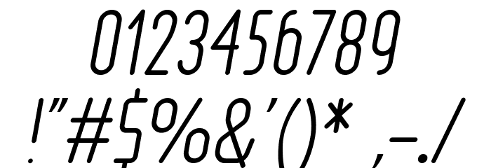 Loja Light Italic Font OTHER CHARS