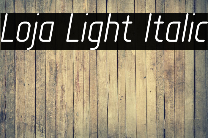 Loja Light Italic Example 3