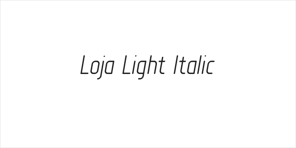 Loja Light Italic Logo