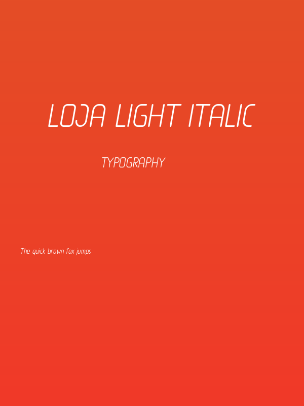 Loja Light Italic Poster