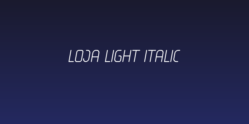 Loja Light Italic Social Header
