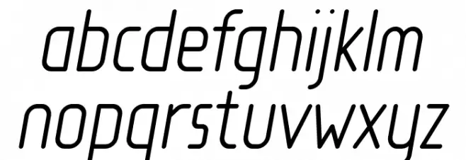 Loja Light Italic Caratteri MINUSCOLO