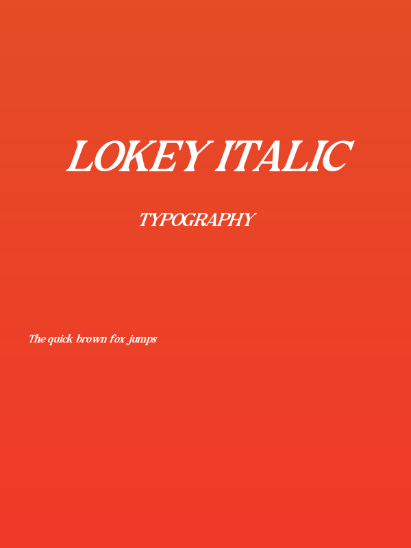 Lokey Italic Poster