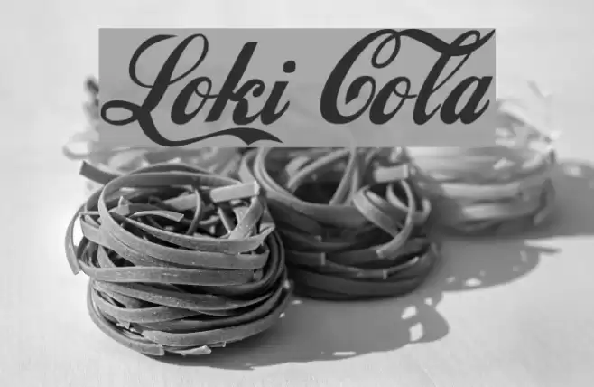Loki Cola Шрифта examples