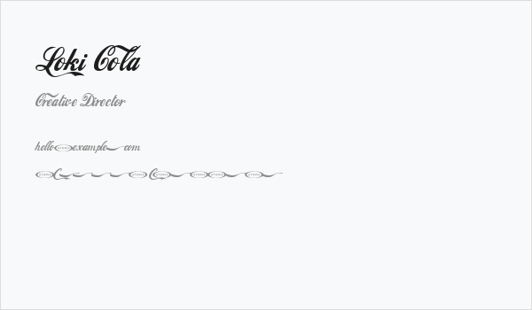 Loki Cola Business Card