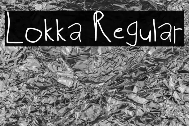 Lokka Regular Font examples