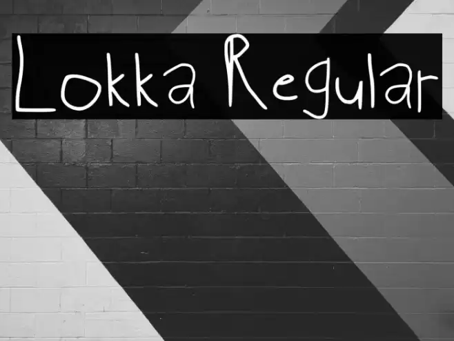 Lokka Regular Font examples