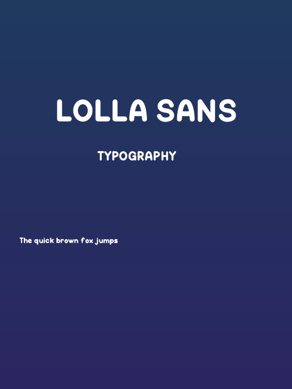 Lolla Sans Poster