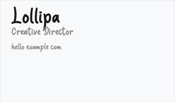 Lollipa Business Card