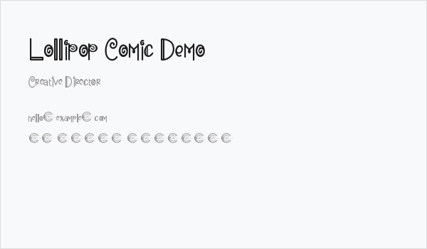 Lollipop Comic Demo Business Card