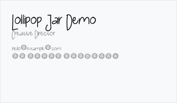 Lollipop Jar Demo Business Card