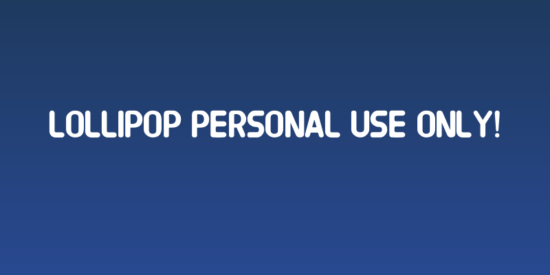 Lollipop PERSONAL USE ONLY! Social Header